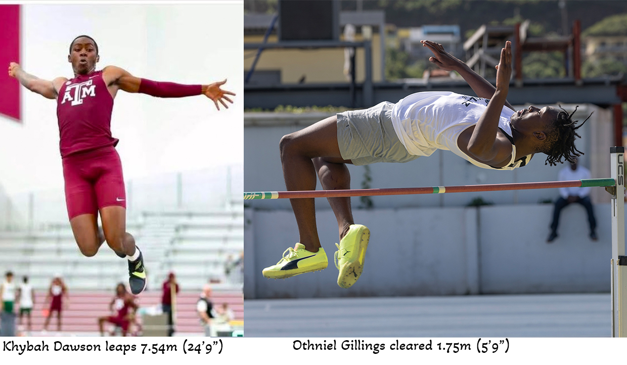 Khybah Dawson Othniel Gillings, highlight track and field season opener